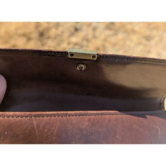 Vintage Coach Leather Trifold Full Size Wallet Brown - Picture 6 of 12